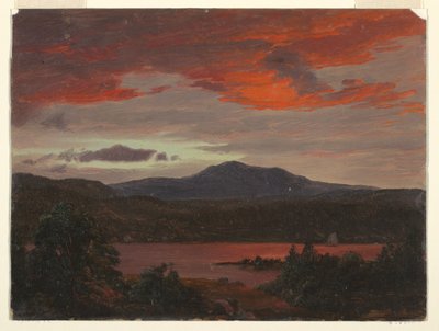 Mont Katahdin depuis le lac Katahdin - Frederic Edwin Church